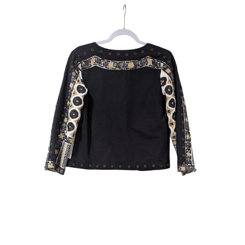 Zara Patchwork Embroidered Beaded Embellished Jac… - image 2